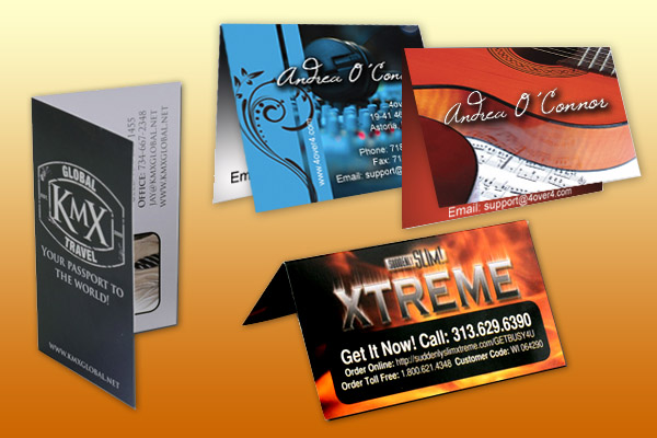 UV Full Color Business Cards 3.5"x 4" Fold Over - Click Image to Close